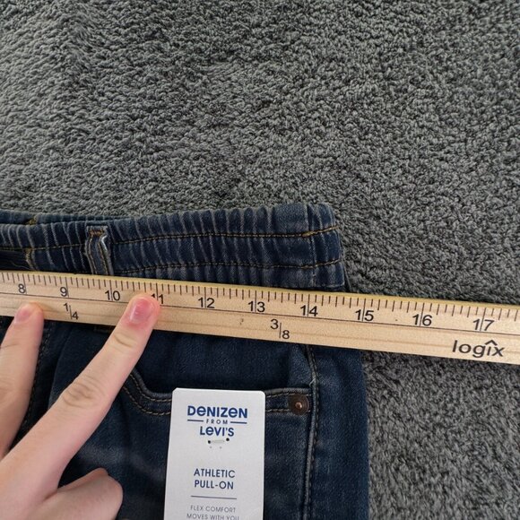 DENIZEN From Levi's Women's Jeans 14 Reg Blue Denim Elastic Waist Athletic Pull - Picture 14 of 14